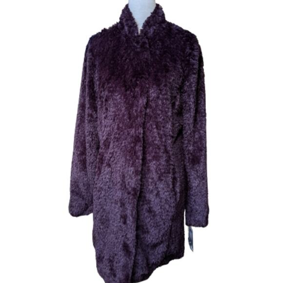 Kenneth Cole Shaggy Faux Fur Coat XS - Picture 3 of 13